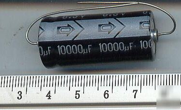 10,000UF 6.3VOLT electrolytic capacitor axial 24 lot
