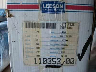 Leeson electric 3-phase electric ac motor 1/2 hp