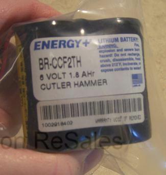 Cutler hammer 6V battery br-CCF2TH energy+ lithium