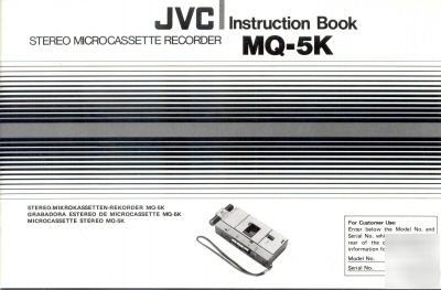 Jvc owner operator instruction manual mq-5K