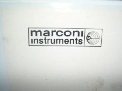 Marconi mf/hf am signal generator tf 2002 handbook 