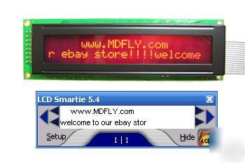2402 24X2 character red lcd message display lcd smartie