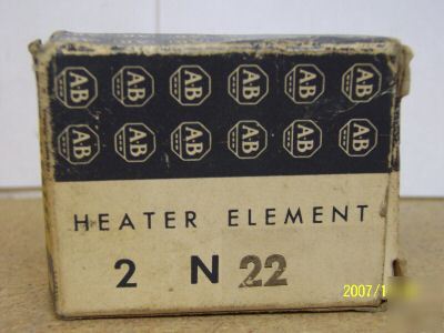 New box of 2 allen bradley n-22 heater N22 a-156