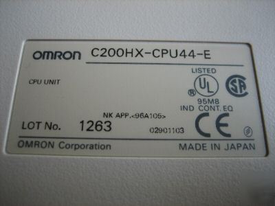 Omron C200HX-CPU44-e sysmac programmable controller cpu