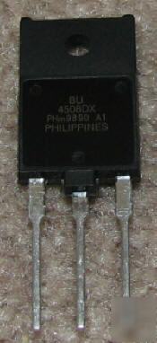 Philips BU4508DX npn silicone transistor diode resistor