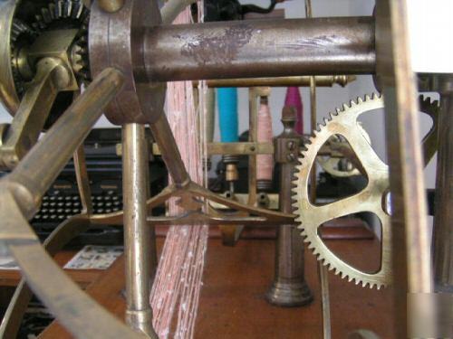 Antique goodbrand brass yarn tester hank winder c.1920S