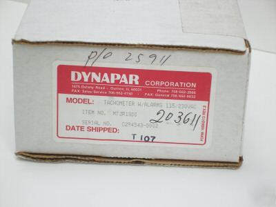 Dynapar #MTJR1S00 tachometer w/alarms factory seal