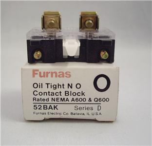  furnas elec. 52BAK oil tight contact block series d
