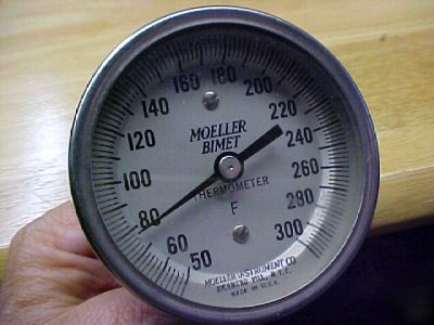 Moeller bimet 50 to 300 f temperature gauge