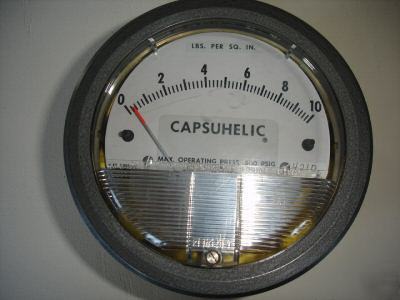 500 psi max 10 psi dif pressure guage dwyer capsuhelic 