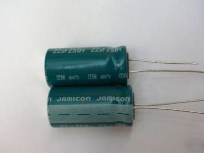 New 50PCS , 250V 22UF radial electrolytic capacitors 