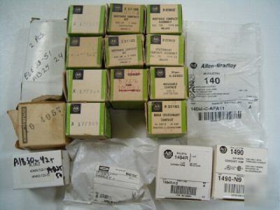 Big mixed lot of allen bradley movable contacts & more
