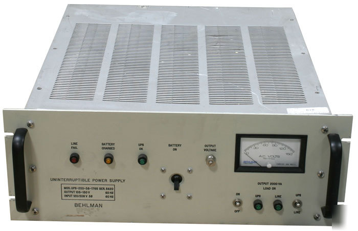 Behlman ups-200-36-1765 uninterrupted power supply ups