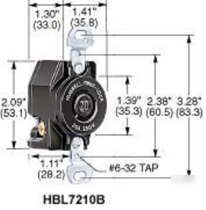Hubbell HBL7210B twisted-lock recepticle