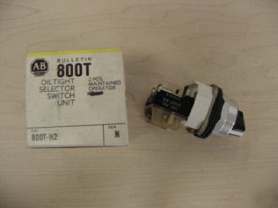 New allen bradley 800T-H2B oiltight selector switch, =