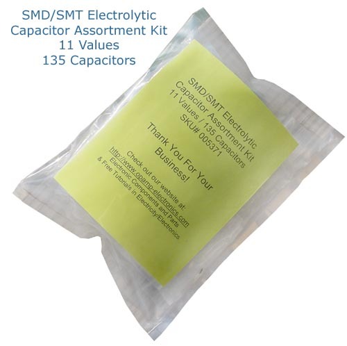 Assortment kit smd/smt electrolytic capacitors 11 value