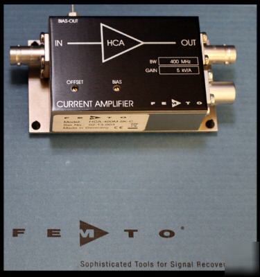 Femto high speed current amplifier