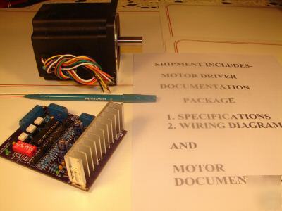 Stepper motor 425 oz-in and bipolar microstep driver