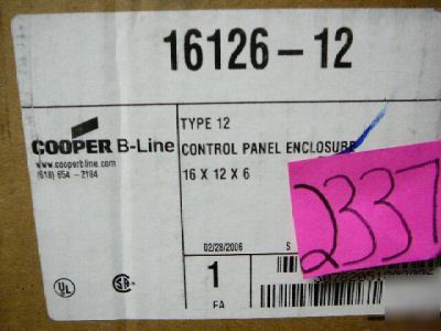 Cooper b-line nema type 12 hinged box 16