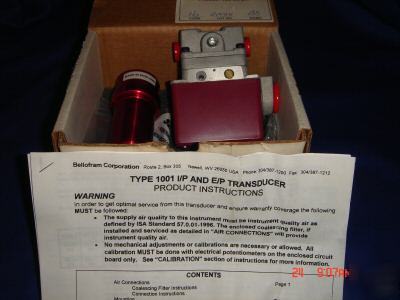 Marsh bellofram t-1001 966-060-000 exp proof transducer