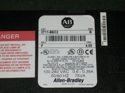 Allen bradley 2711-B6C2 panelview 600 series b