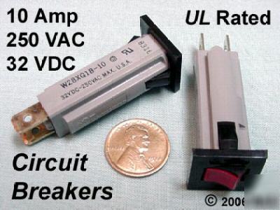 (6) 10 amp circuit breakers - potter & brumfield