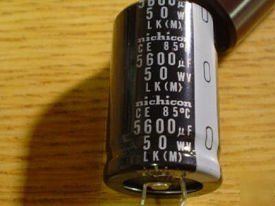 New 10 nichicon 50V 5600UF snap-in capacitor 
