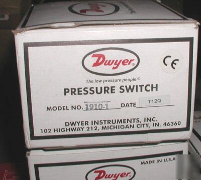 Dwyer compact low differential pressure switch 1910-1