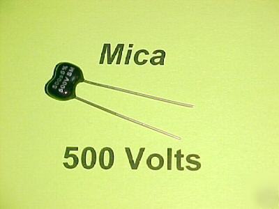 250PF at 500V dipped silver mica capacitors : qty=17