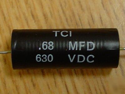 20PC 630V .68UF tci axial mylar film capacitor