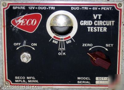 Seco vt grid circuit tube tester model gct-3