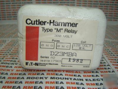 Cutler hammer type m relay 300 volt D23MBA 