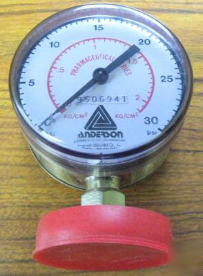 Anderson pharmaceutical series pressure gauge 0-30 psi