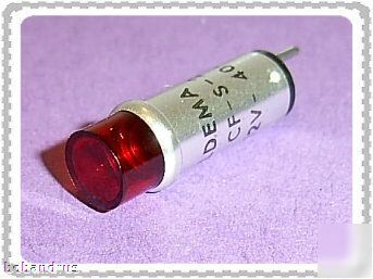 Eldema (12 volts) red bi-pin cartridge lamp