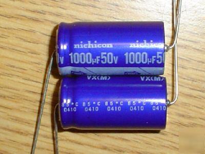 New 25PCS 50V 1000UF nichicon axial capacitor 
