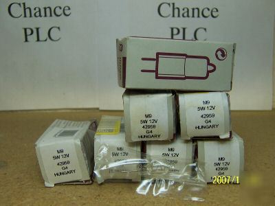 New lot of 7 ge M9 5W 12V 42959 G4 halogen lamp A197
