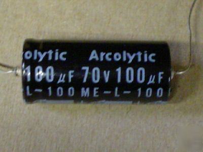 100 acrolytic 70V 100UF axial lead capacitor capacitors