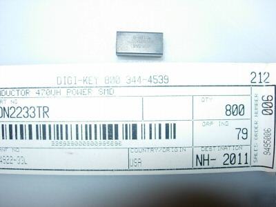 350PC of 470UH high current smd power inductor DN2233TR