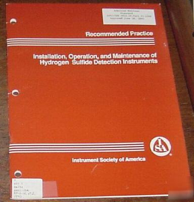 Isa hydrogen sulfide detection instruments install oper