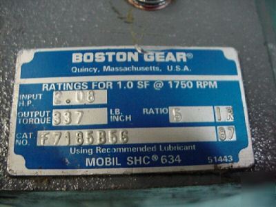 New boston gear 718 speed reducer gearbox 5:1 ratio
