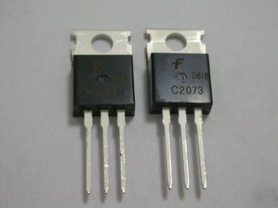 Pkg 10, fairchild npn 2SC2073 C2073 amp out transistors