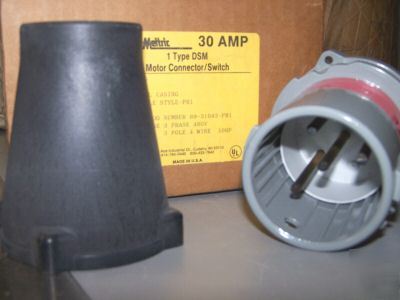 Meltric dsm 89-31043 PH1 motor plug 30 amp 