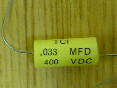 New 25PCS 400V .033UF tci axial mylar film capacitor 