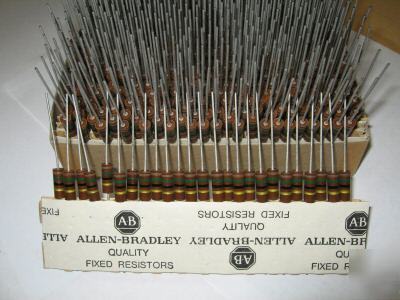 1000 pcs. allen bradley 1W 5% carbon comp resistors
