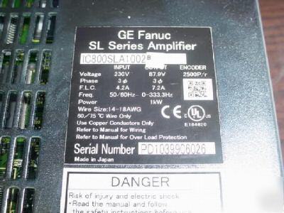 Ge fanuc IC800SLA1002B sl series servo amplifier lnc