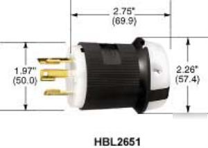 Hubbell HBL2641 twist-lock plug