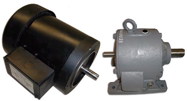 1 hp motor and helical gear reducer 60 to 1 size 35