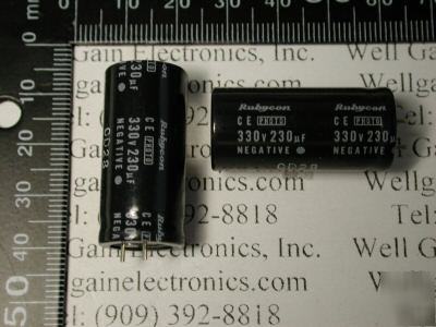 Rubycon strobe photo flash capacitor 230UF 330V 16/33
