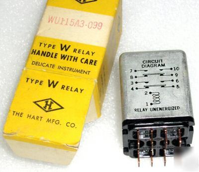 Hart type w relay 2 hp 25A 120/240 vac WU115A3-099 
