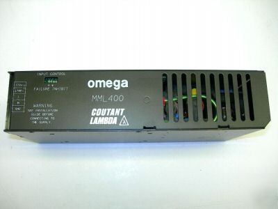 New omega power supply mml 400 coutant lambda